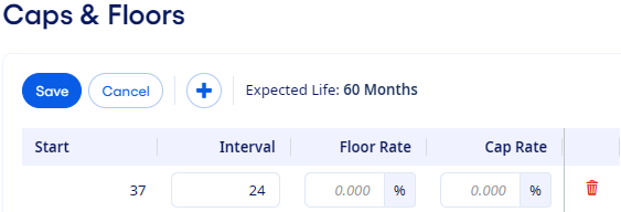 Caps and Floors adjustable-rate loan initial interval example.