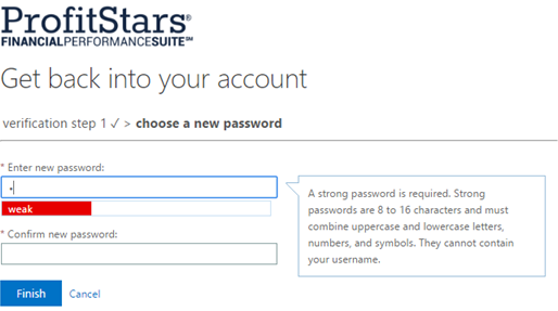 Password requirements.