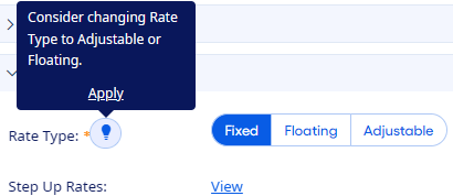 Suggested action details for a field.