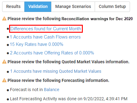 EVE/NEV Validation tab.