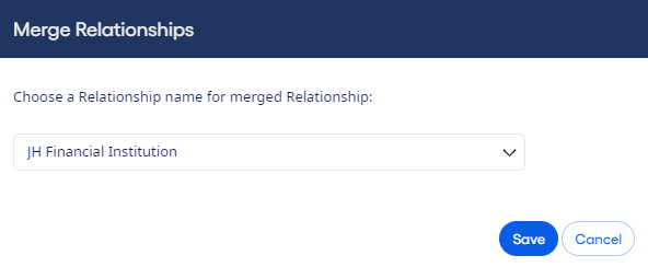 Merge Relationships dialog box.