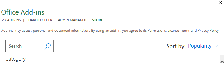 Microsoft Office Store for add-ins.