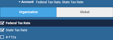 Forecasting Supplemental Data Tabs