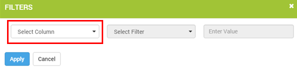 Select Column box in filters.