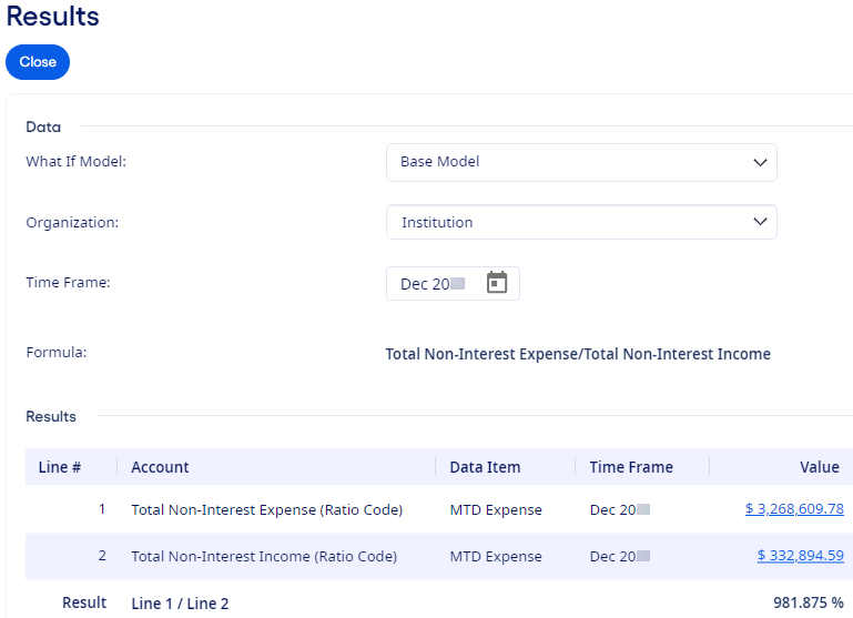 Formula Results page.