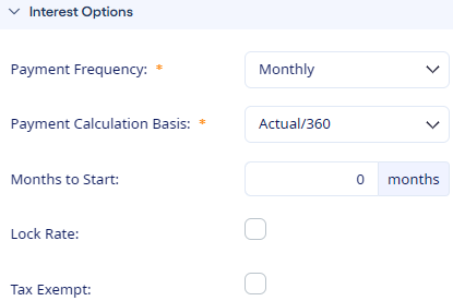 Pricing Opportunity Months to Start and Lock Rate.