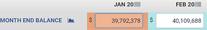 Forecast Assumptions Month-End Balance.