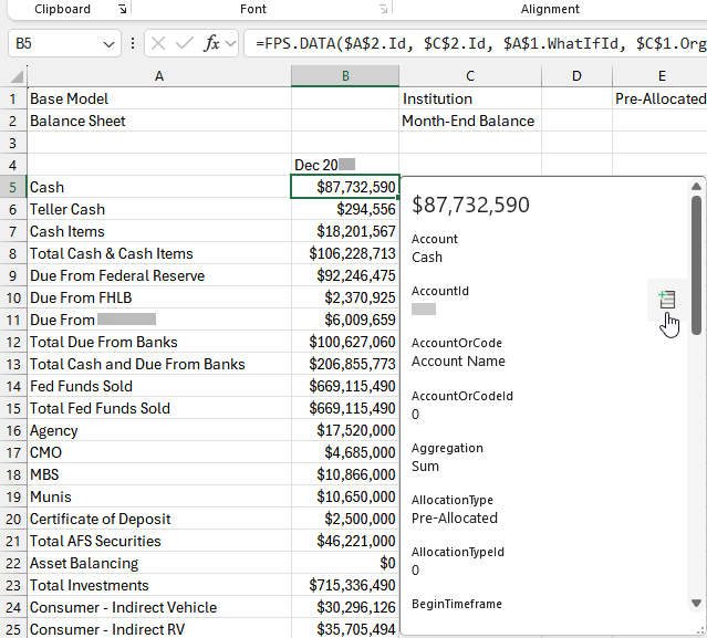 Data Type Card example with the Insert Data option available.