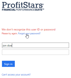 Sign In page with Forgot your password link.